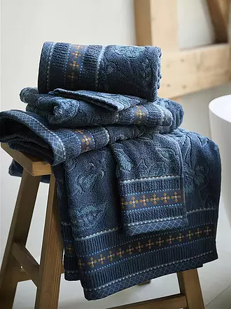 PIP STUDIO | Toalla de tocador JASMIN JACQUARD 30x50cm Azul Oscuro | dunkelblau